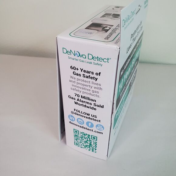 Denova Natural Gas Alarm W/Voice Alert 10 Yr Battery Powered Detector - OPEN BOX - Picture 7 of 14